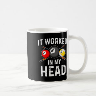 It Worked-in My Head Billiard Shirts Pool Player S Coffee Mug