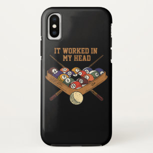 It Worked In My Head Billiards Gift 8-Ball Pool iPhone X Case