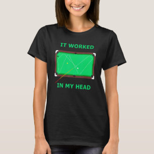 It Worked In My Head Billiards Pool Mens Womens T-Shirt