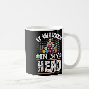 It Worked In My Head Funny Pool Billiards Player G Coffee Mug