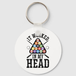 It Worked In My Head Funny Pool Billiards Player G Key Ring