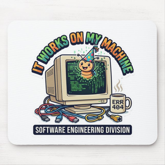 It Works On My Machine - Software Engineer Program Mouse Mat (Front)