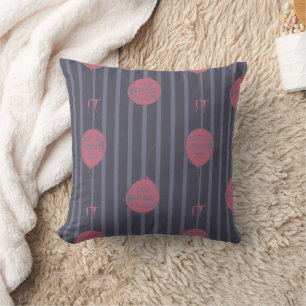 IT - You'll Float Too Balloon Striped Pattern Cushion