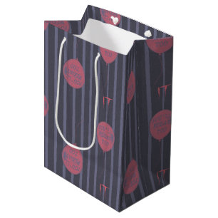 IT - You'll Float Too Balloon Striped Pattern Medium Gift Bag