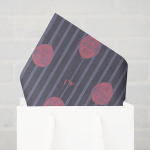 IT - You'll Float Too Balloon Striped Pattern Tissue Paper