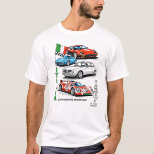 Italia 1977 Classic Sports Car Vintage Poster Art T-Shirt