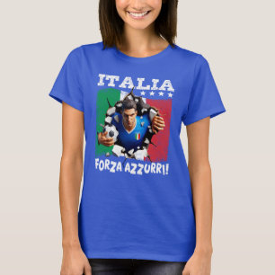 Italia 3D Forza Azzurri  T-Shirt