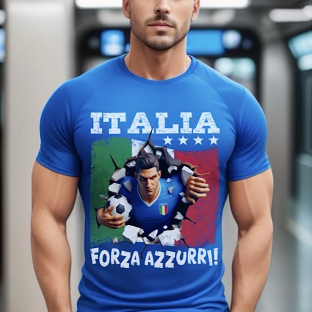Italia 3D Forza Azzurri  T-Shirt (Creator Uploaded)
