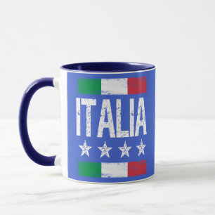 Italia 4 Star Italian flag Mug