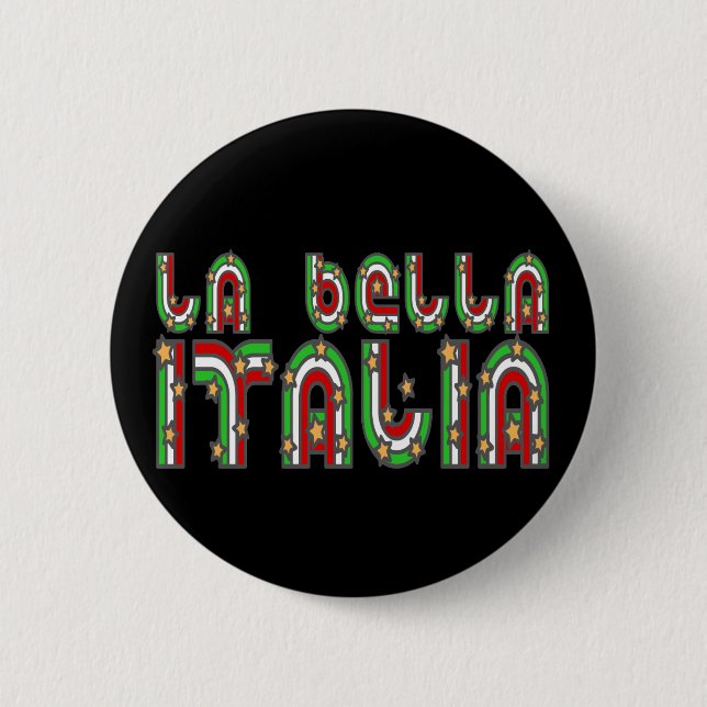 Italia 6 Cm Round Badge (Front)