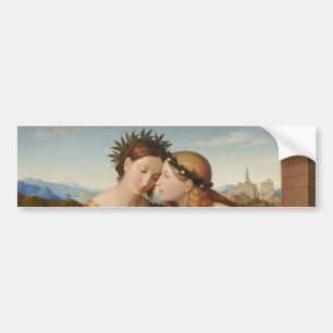 Italia and Germania (Italy and Germany as Sisters) Bumper Sticker