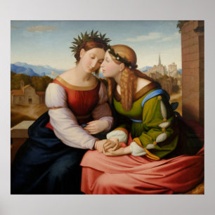 Italia and Germania (Italy and Germany as Sisters) Poster