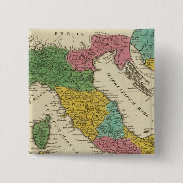 Italia Antiqua 15 Cm Square Badge (Front)