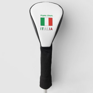 Italia Bandiera Italiana Green Personalisation  Golf Head Cover
