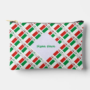 Italia Bandiera Italiana Tiled Green Personalised Accessory Pouch