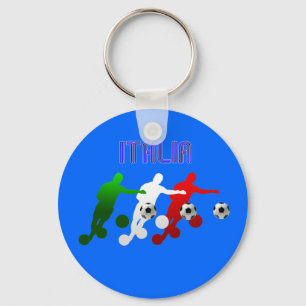 Italia Calcio Bend It Soccer Player Italy flag Key Ring