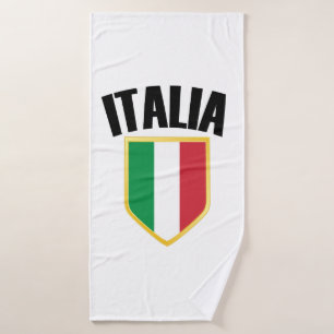 Italia Crest Italy Flag Bath Towel