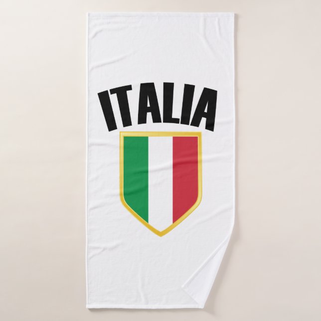 Italia Crest Italy Flag Bath Towel (Bath Towel)