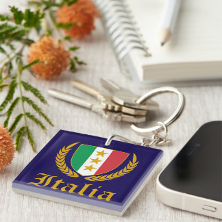 Italia Crest Key Ring