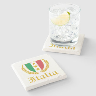 Italia Crest Stone Coaster