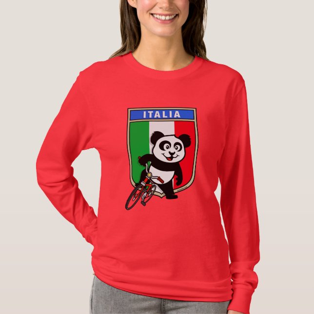 Italia Cycling Panda T-Shirt (Front)