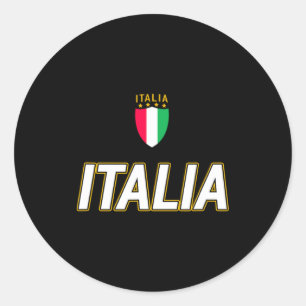 Italia Design Italian Soccer Jersey Style Italy T Classic Round Sticker