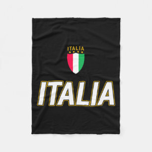 Italia Design Italian Soccer Jersey Style Italy T  Fleece Blanket