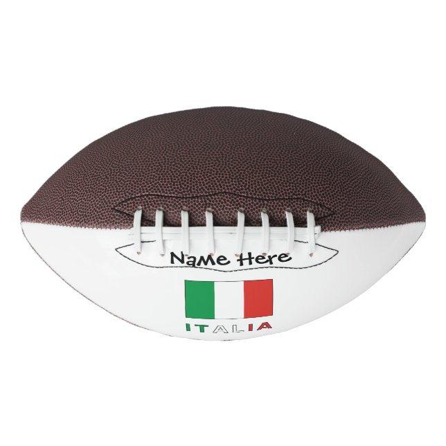 Italia e Bandiera Italiana con il Tuo Nome American Football (Front)