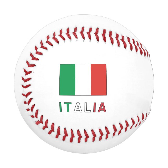 Italia e Bandiera Italiana Green Personalisation  Baseball (Front Left)