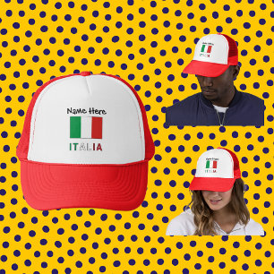Italia e Bandiera Italiana Personalised  Trucker Hat