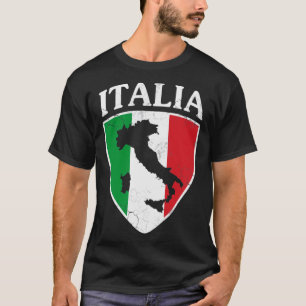 Italia Flag Crest Map Italian Italy Italiano T-Shirt