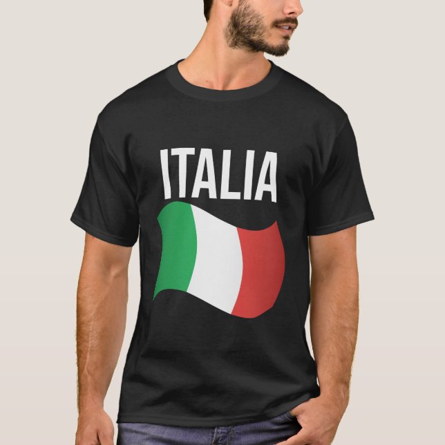 Italia Flag Emblem T-Shirt (Front)