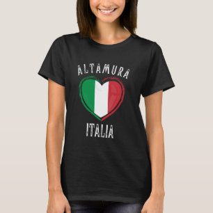 Italia Flag Heart Altamura City T-Shirt