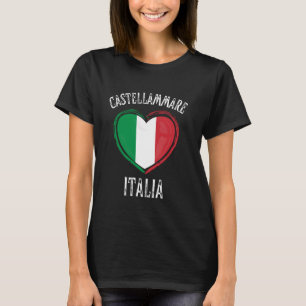 Italia Flag Heart Castellammare City T-Shirt