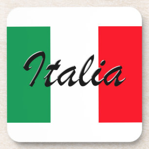 Italia Flag - High Quality Coaster