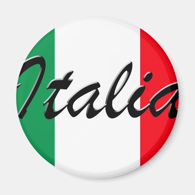 Italia Flag - High Quality Magnet (Front)