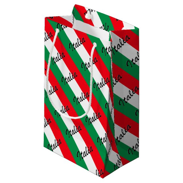 Italia Flag - High Quality Small Gift Bag (Front Angled)