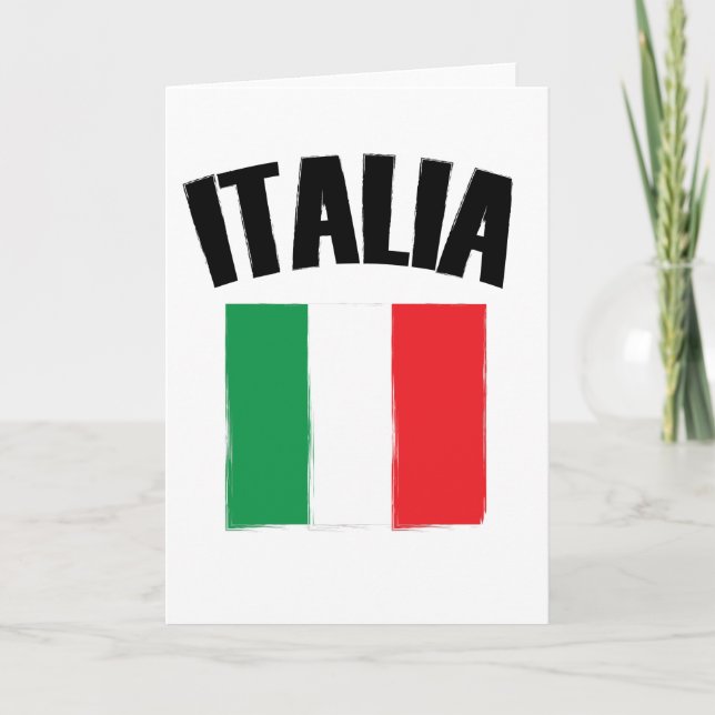 Italia Flag Italy Card (Front)
