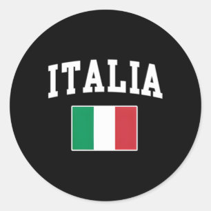 Italia Flag Italy Italian Italiano Family Classic Round Sticker