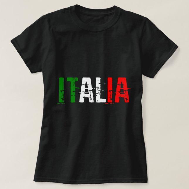 ITALIA Flag ITALY Men Women Kids ITALIAN  T-Shirt (Design Front)