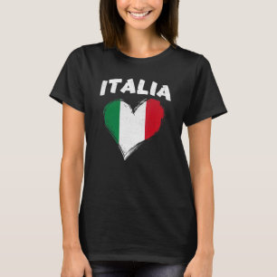 Italia Flag Italy soccer Italian Heart Flag Italia T-Shirt