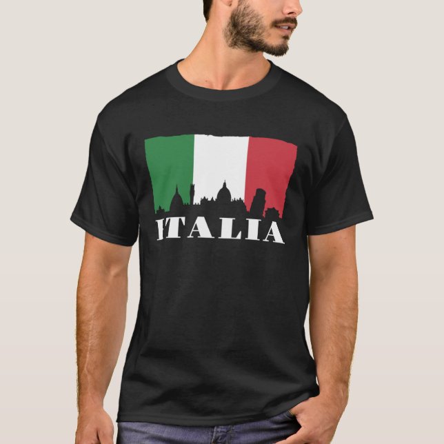 Italia Flag Italy T-Shirt (Front)