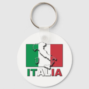 Italia Flag Land Key Ring