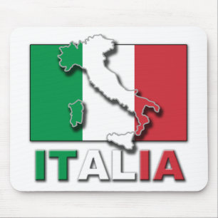 Italia Flag Land Mouse Mat