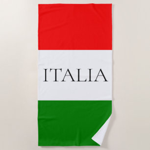 ITALIA Flag of Italy Beach Towel