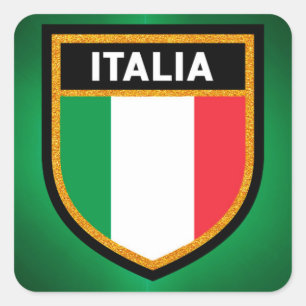 Italia Flag Square Sticker