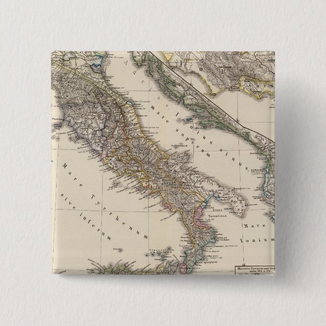 Italia, Gallia cisalpina, Sicilia, Sardinia 15 Cm Square Badge (Front)