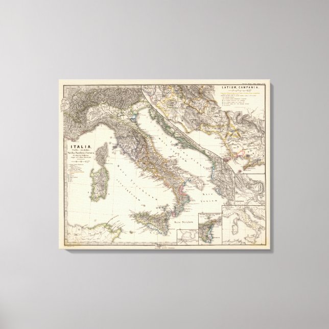 Italia, Gallia cisalpina, Sicilia, Sardinia Canvas Print (Front)