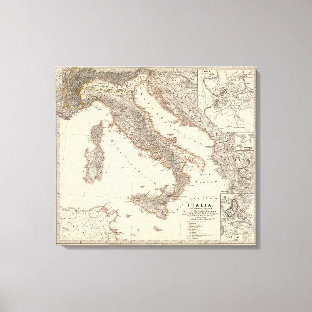 Italia, Gallia citerior, Illyricum, Sicilia Canvas Print (Front)