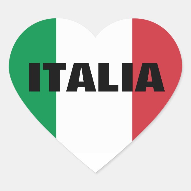 ITALIA HEART STICKER (Front)